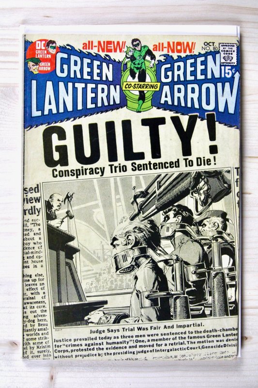 Green Lantern #80 (DC Comics, 1970), raw comic book in FN 6.0 condition — front cover