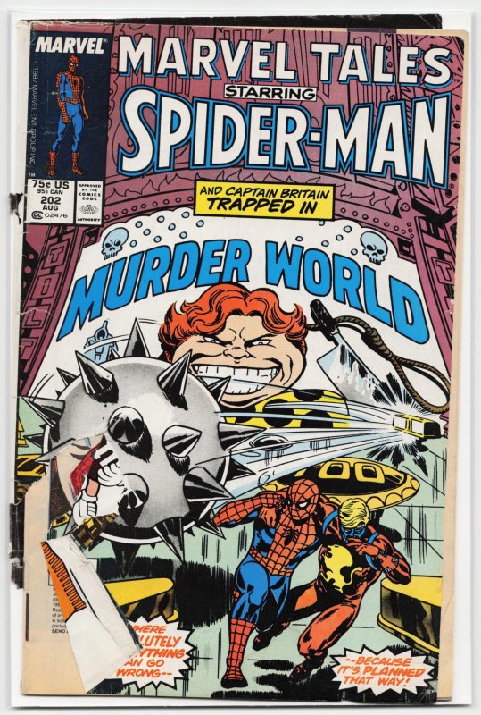 Marvel Tales #202 (Marvel Comics, 1987), raw, ungraded comic book — front cover
