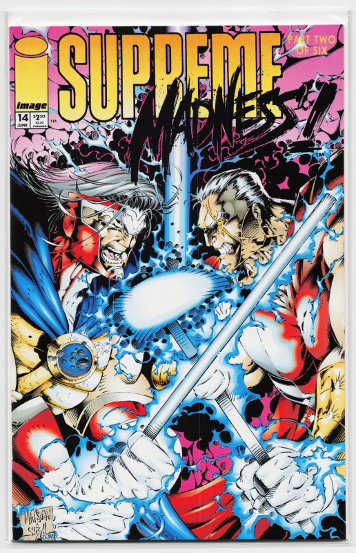 Supreme #14 (Image Comics, 1994), raw, ungraded comic book — front cover