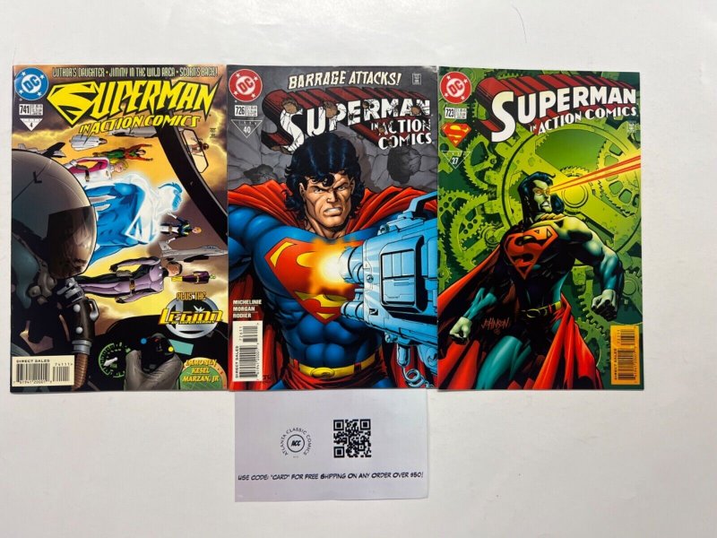 3 Superman DC Comic Books #723, raw, ungraded comic book — front cover