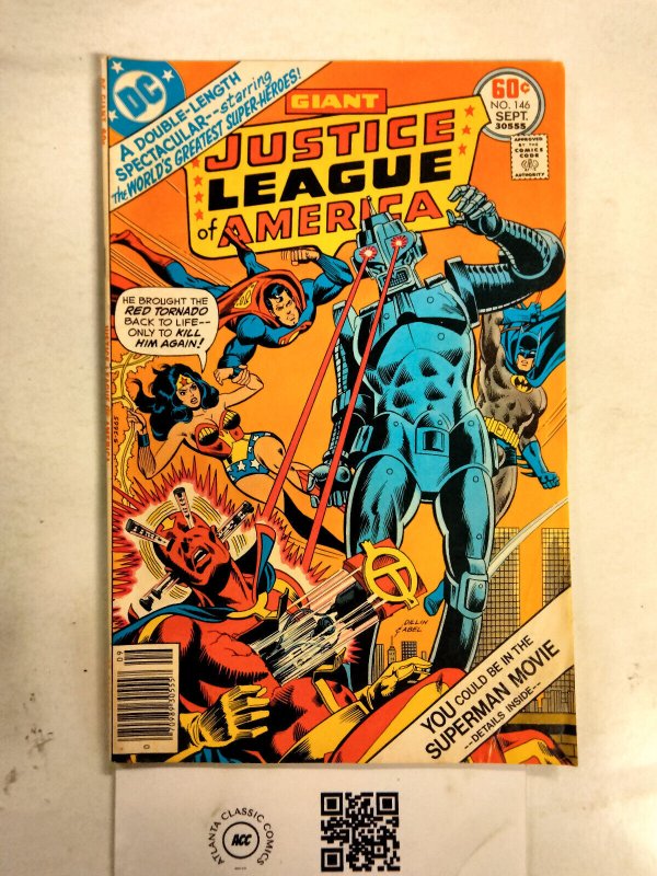 Justice League of America #146 (DC Comics), raw comic book in VF condition — front cover