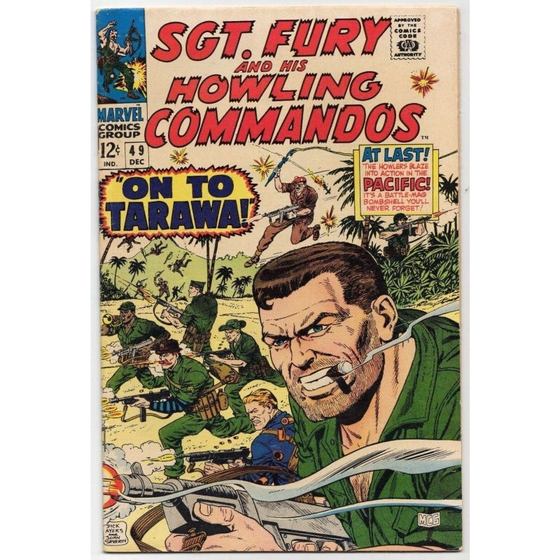 Sgt. Fury and His Howling Commandos #49 (Marvel Comics, 1967), raw comic book in VG/FN 5.0 condition — front cover