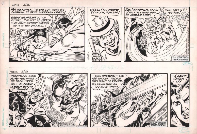Superman Daily Strip Art - May #30 (1983), raw, ungraded comic book — front cover