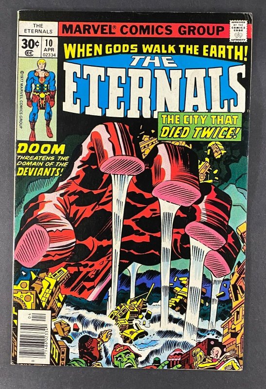 Eternals #10 (Marvel Comics, 1976), raw comic book in FN+ 6.5 condition — front cover