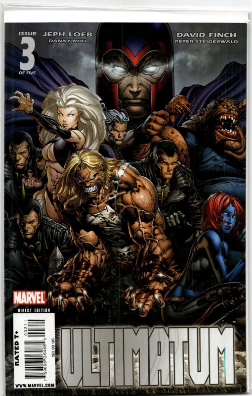 Ultimatum #3 (Marvel Comics, 2009), raw, ungraded comic book — front cover