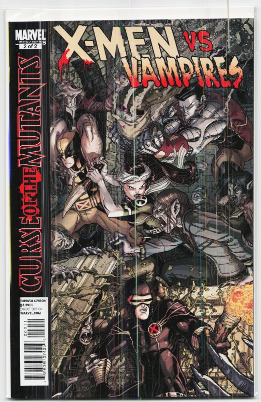 X-Men: Curse of the Mutants - X-Men vs. Vampires #2 (Marvel Comics, 2010), raw, ungraded comic book — front cover