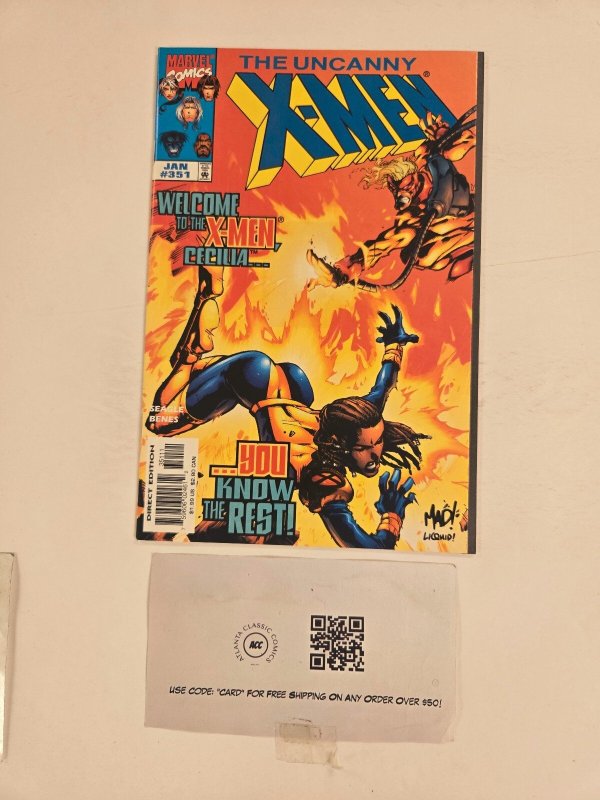 Uncanny X-Men #351 (Marvel Comics, 1998), raw comic book in NM condition — front cover