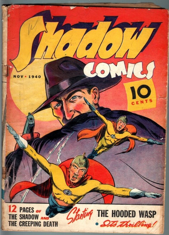 Shadow Comics #7-1940-Horatio Alger-Nick Carter-Golden Age-G Plus G+, raw, ungraded comic book — front cover