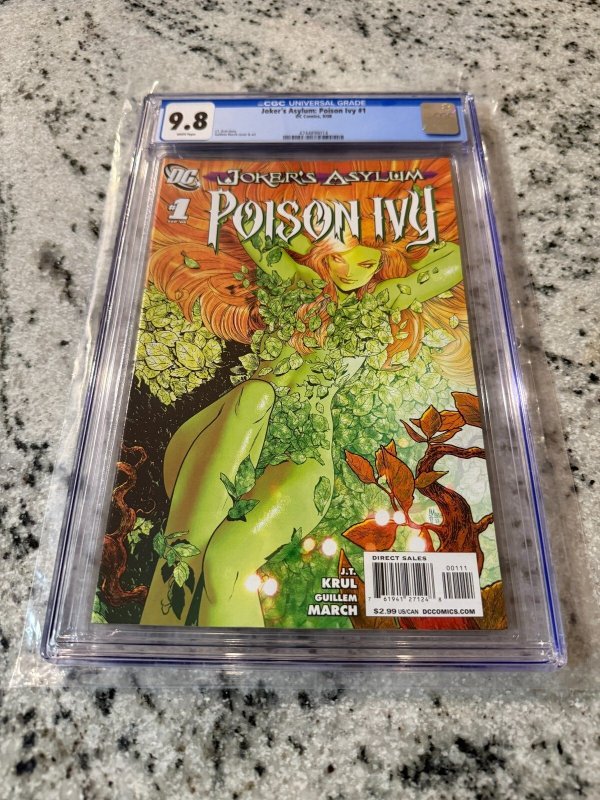 Joker's Asylum Poison Ivy #1 (DC Comics, 2008), CGC 9.8 graded comic book, Universal Blue label — front cover in its holder