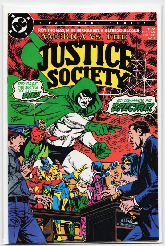 America vs. the Justice Society #2 (DC Comics, 1985), raw, ungraded comic book — front cover