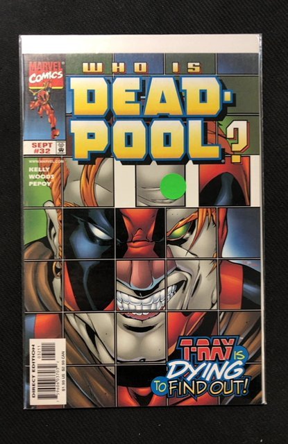 Deadpool #32 (Marvel Comics, 1999), raw, ungraded comic book — front cover