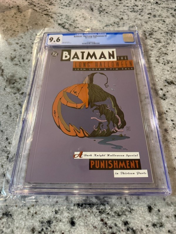 Batman the Long Halloween #13 (DC Comics), CGC 9.6 graded comic book, Universal Blue label — front cover in its holder