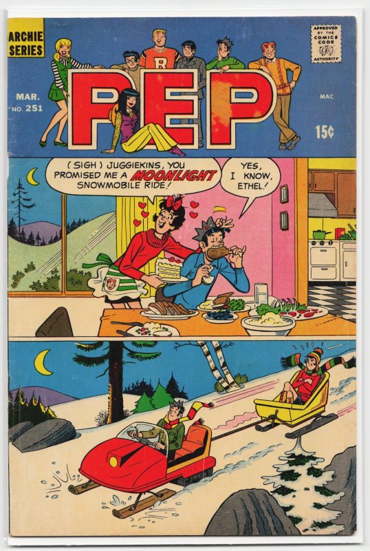 Pep Comics #251 (Archie Comics, 1971), raw, ungraded comic book — front cover