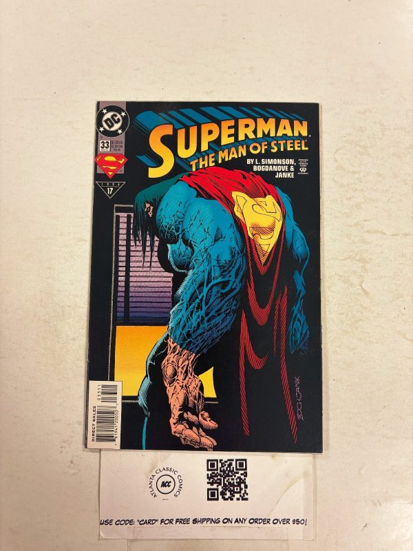 Superman Man of Steel #33 (DC Comics), raw comic book in NM condition — front cover