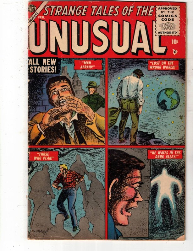 Strange Tales of the Unusual #2 (Atlas Comics, 1956), comic book — front cover in its holder