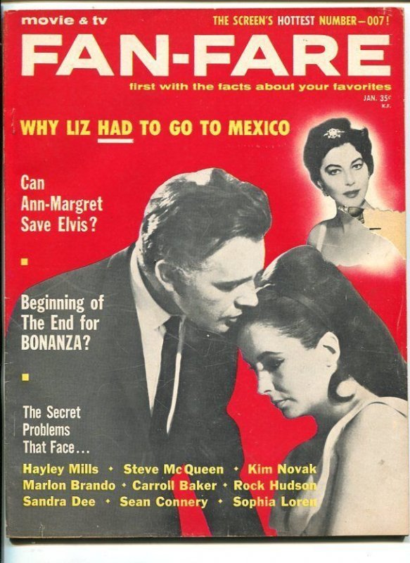 Movie & TV Fan-Fare--January 1964--Pulp Magazine----VG (1964), raw comic book in VG condition — front cover