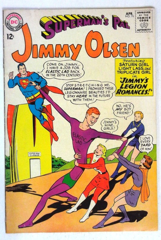 Superman's Pal Jimmy Olsen #76 (DC Comics, 1964), raw comic book in VG condition — front cover