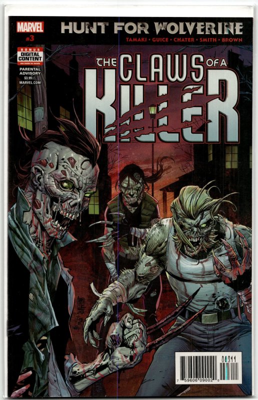 Hunt for Wolverine: Claws of a Killer #3 (Marvel Comics, 2018), raw, ungraded comic book — front cover