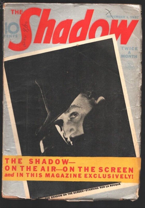 Shadow 6/15/1939-"Death Turrets" by Maxwell Grant-Hero Pulp-Silver Cover Feat... (Street & Smith, 1939), raw, ungraded comic book — front cover