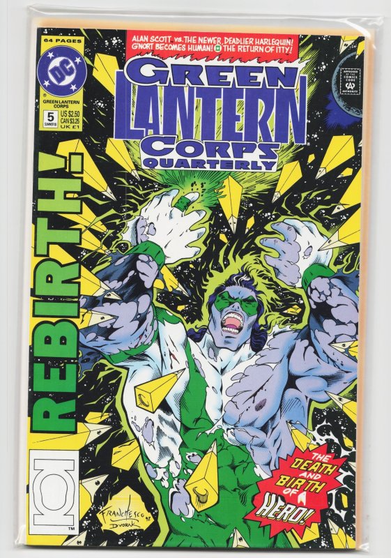 Green Lantern Corps Quarterly #5 (DC Comics, 1993), raw, ungraded comic book — front cover