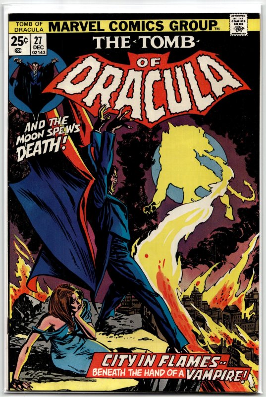 Tomb of Dracula #27 (Marvel Comics, 1974), raw, ungraded comic book — front cover