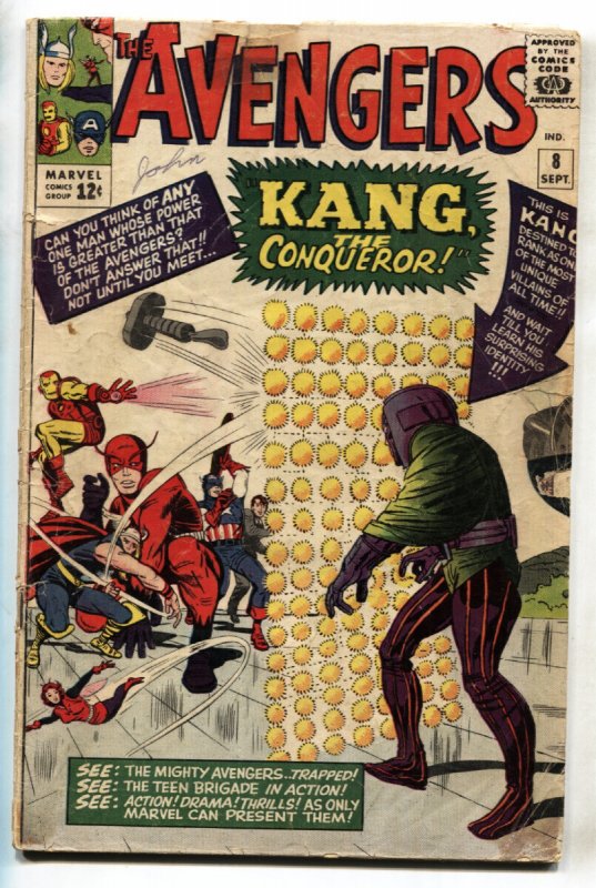 Avengers #8 - 1964 - Marvel - G - Comic Book (Marvel Comics, 1964), raw, ungraded comic book — front cover