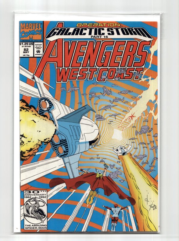 Avengers West Coast #82 (Marvel Comics, 1992), raw, ungraded comic book — front cover