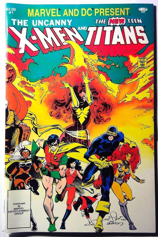 Uncanny X-Men & New Teen Titans #1 (1982), raw, ungraded comic book — front cover