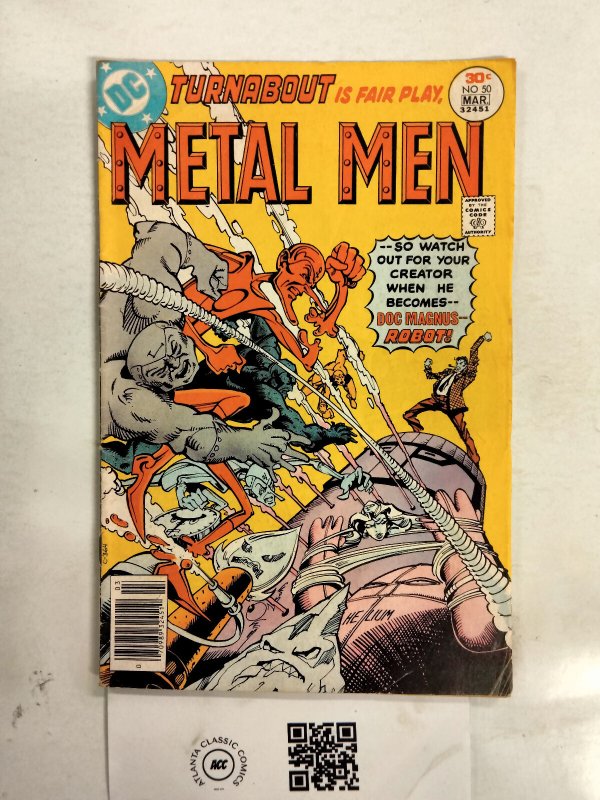 Metal Men #50 (DC Comics), raw comic book in FN condition — front cover