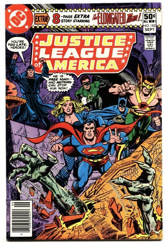 Justice League of America #182 (DC Comics, 1980), raw, ungraded comic book — front cover