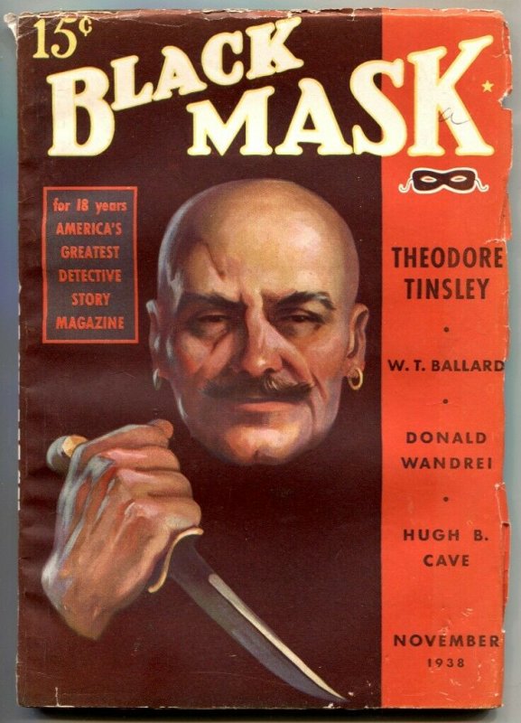 Black Mask--Hard Boiled Pulp Detective Stories--Nov 1938--Killer Cover (1938), raw, ungraded comic book — front cover