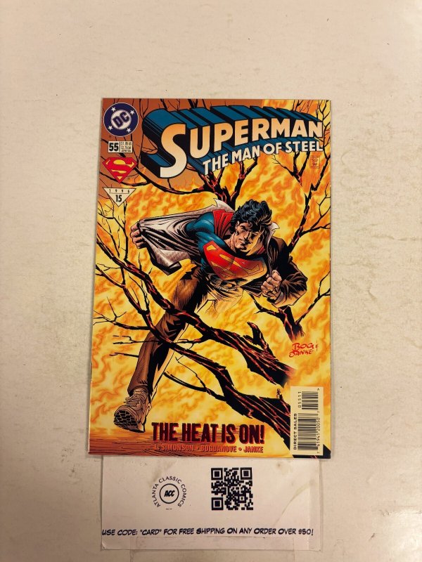 Superman the Man of Steel #55 (DC Comics, 1996), raw comic book in NM condition — front cover