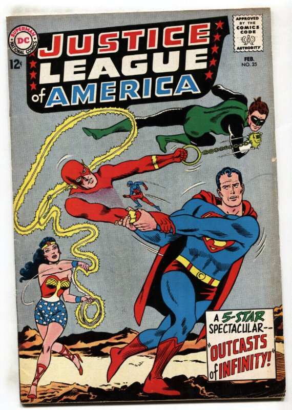 Justice League of America #25 (DC Comics), raw comic book in VG+ condition — front cover