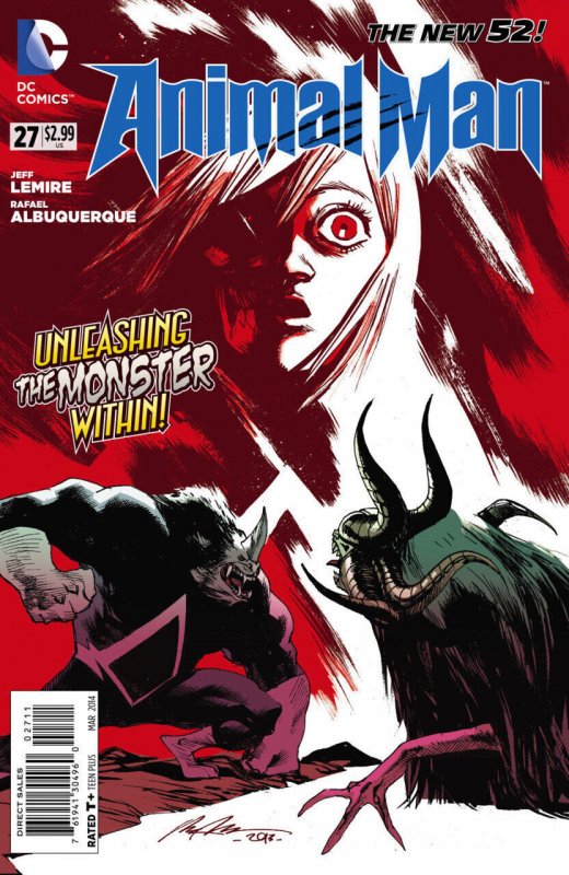 Animal Man #27 (DC Comics, 2011), raw comic book in NM 9.4 condition — front cover