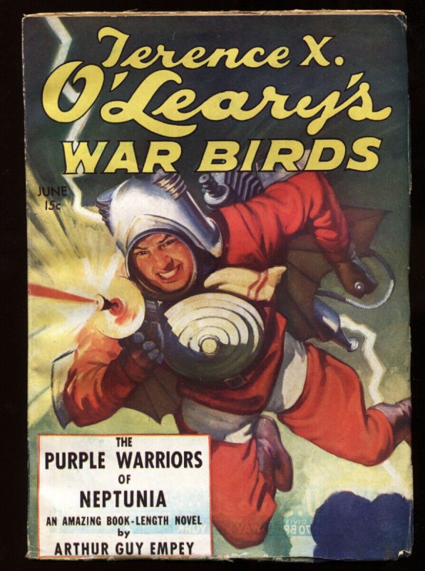 Terence X. O'Leary's War Birds June 1935-Rare Sci-Fi Aviation Pulp Magazine (1935), raw, ungraded comic book — front cover
