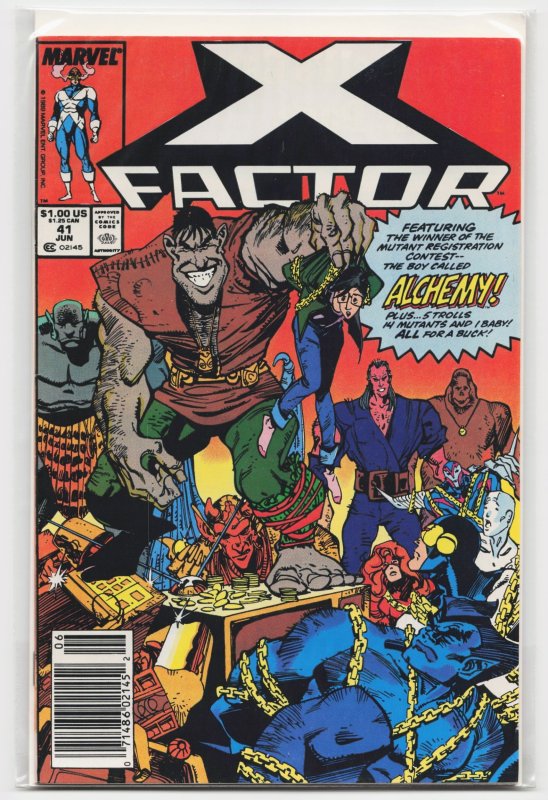 X-Factor #41 (Marvel Comics, 1989), raw, ungraded comic book — front cover