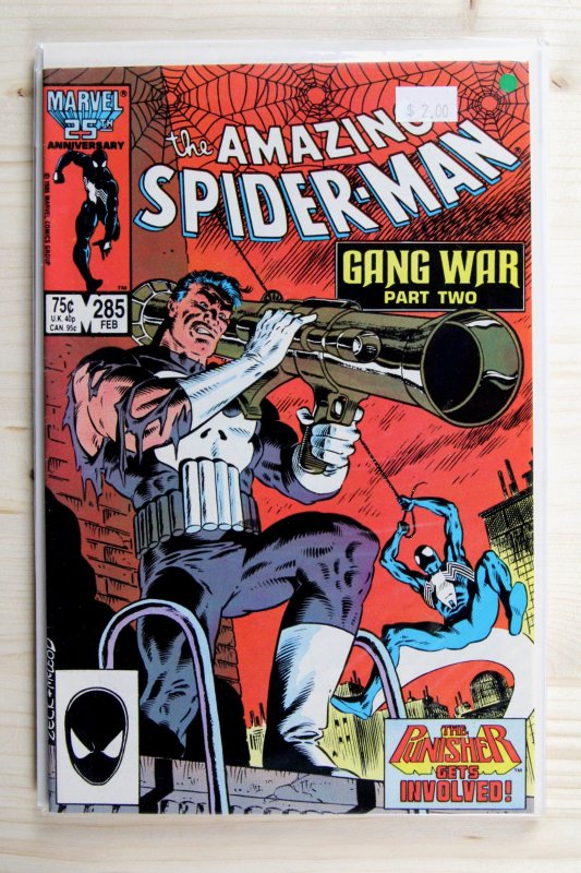 The Amazing Spider-Man #285 (Marvel Comics, 1987), raw comic book in VF 8.0 condition — front cover
