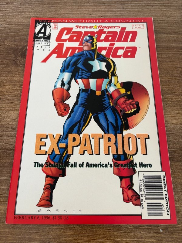Captain America #450 (Marvel Comics), raw comic book in NM condition — front cover