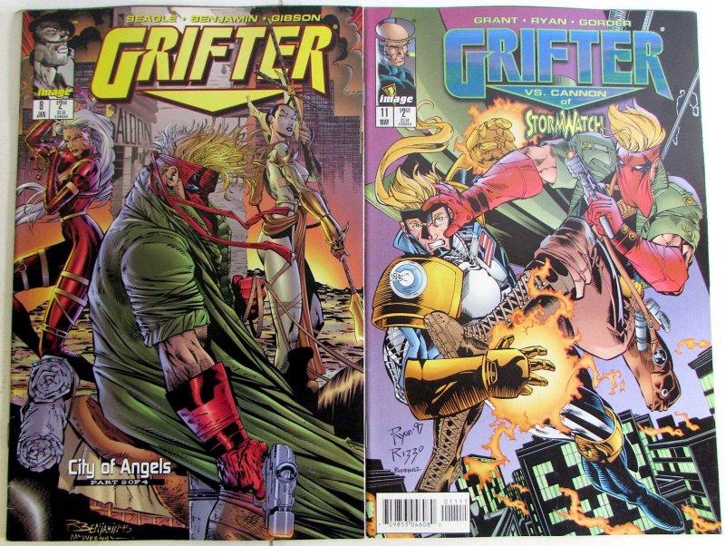 Grifter Lot of 2 #8, 2nd 11 (1996) Image Comics 1st Print Comic Books (Image Comics, 1996), raw, ungraded comic book — front cover