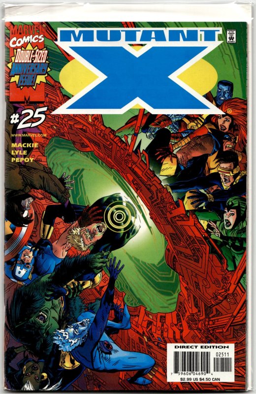 Mutant X #25 (Marvel Comics, 2000), raw, ungraded comic book — front cover