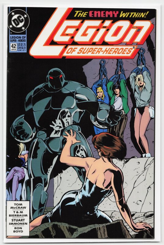 Legion of Super-Heroes #42 (DC Comics, 1993), raw, ungraded comic book — front cover