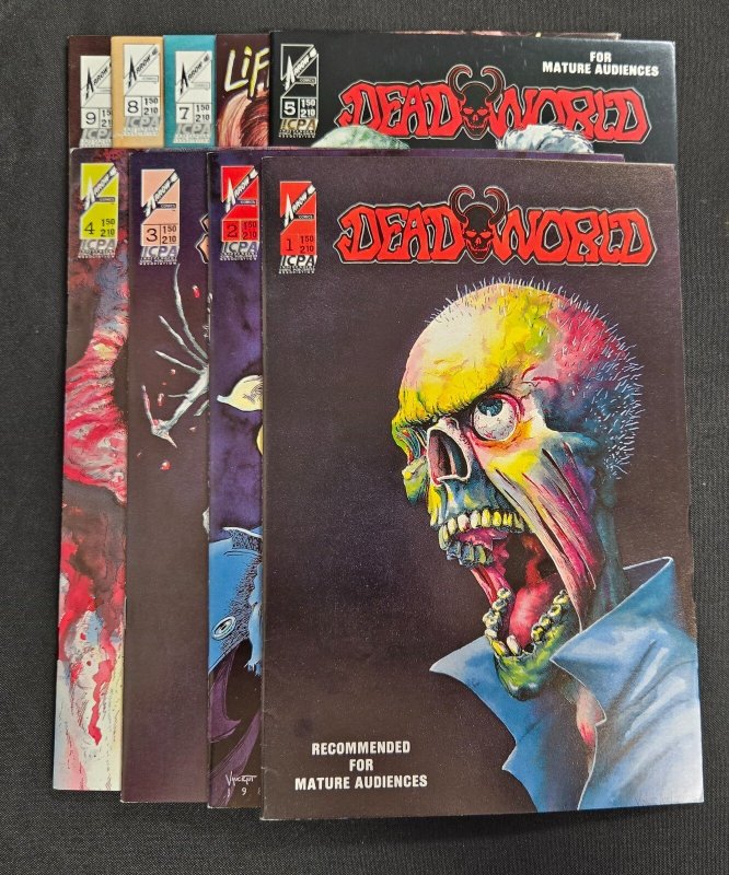 Deadworld 9PC #1-9 - Complete Set / Vincent Locke Art + Covers (8.0/8.5) 1986 (1986), raw comic book in 8.0 condition — front cover