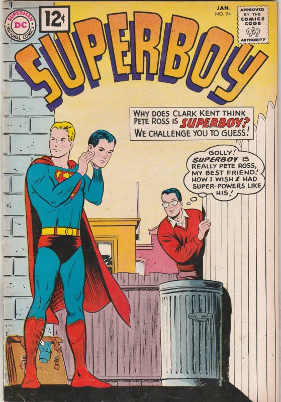 Superboy #94 (DC Comics, 1962), comic book — front cover in its holder