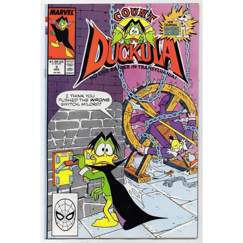Count Duckula #3 (Marvel Comics, 1989), raw comic book in VF/NM 9.0 condition — front cover
