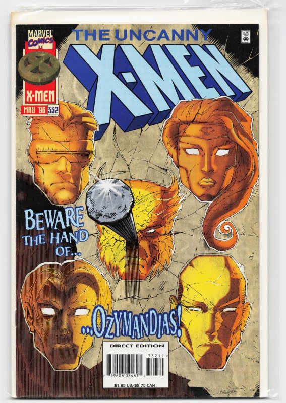 The Uncanny X-Men #332 (Marvel Comics, 1996), raw, ungraded comic book — front cover
