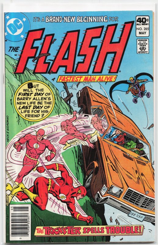 The Flash #285 (DC Comics, 1980), raw, ungraded comic book — front cover