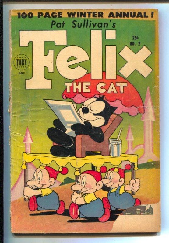 Felix the Cat Winter Annual #2 (1954), raw, ungraded comic book — front cover