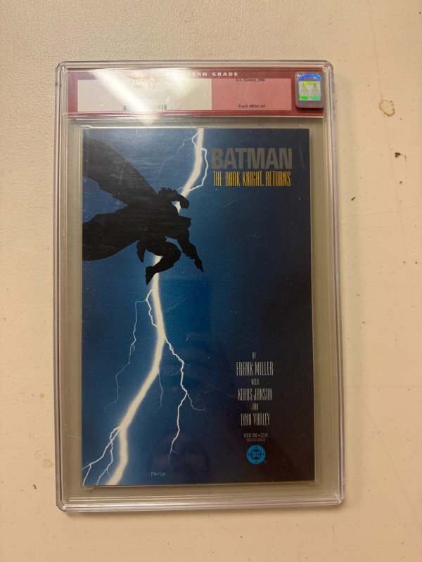 Batman the Dark Knight Returns #1 (DC Comics), CGC 9.6 graded comic book, Universal Blue label — front cover in its holder