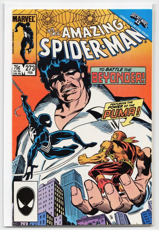 The Amazing Spider-Man #273 (Marvel Comics, 1986), raw, ungraded comic book — front cover