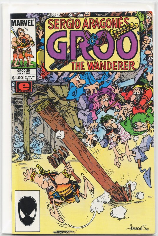 Sergio Aragonés Groo the Wanderer #29 (Marvel Comics, 1987), raw, ungraded comic book — front cover